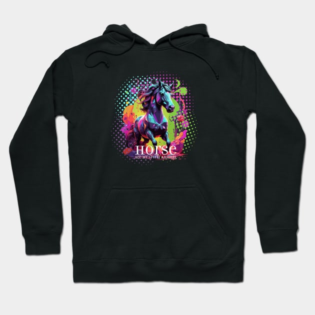 Horse Are My Spirit Animal Hoodie by CatCoconut-Art